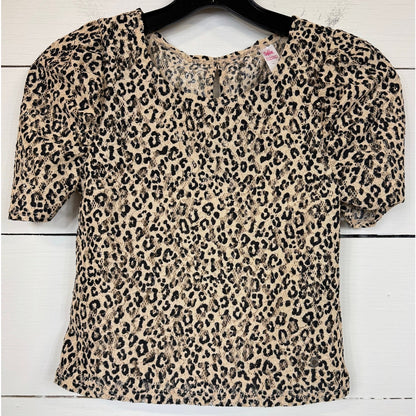 Justice Animal Print Blouse Girl's Size 8