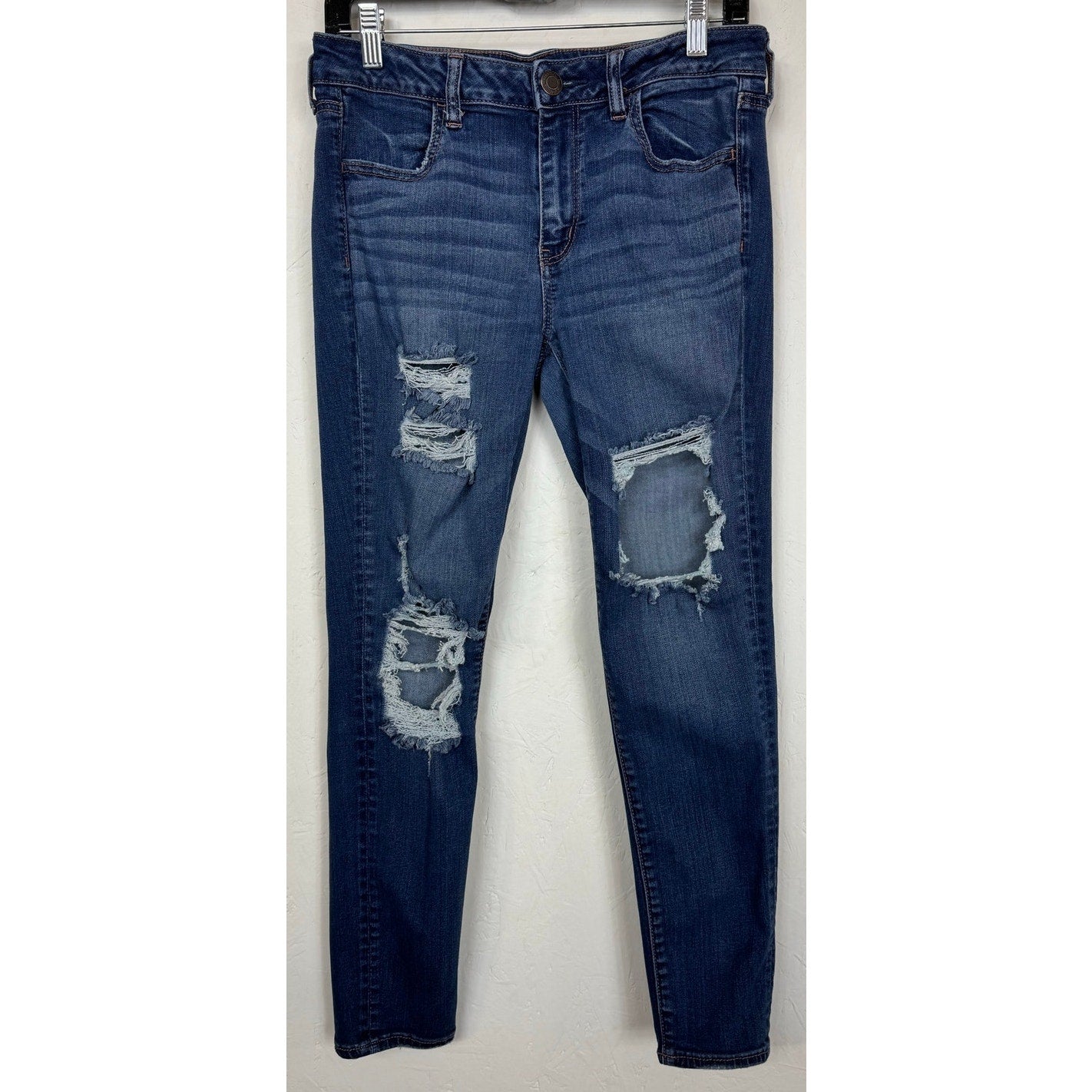 American Eagle Outfitters Blue Super Stretch Jeans Women's 10 Short