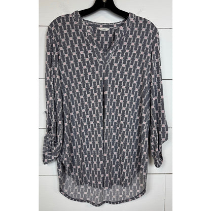 Cato Gray 3/4 Sleeve Blouse Women's Size Medium