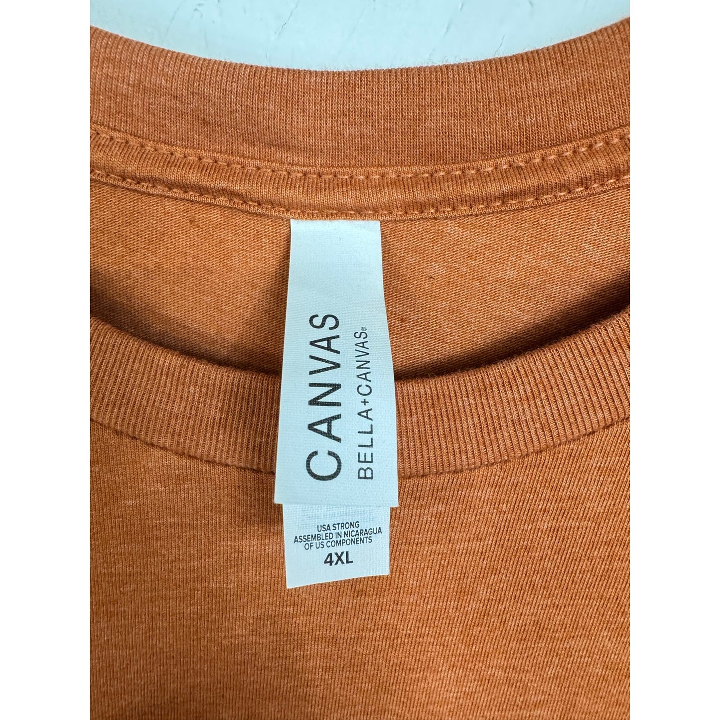 Canvas Orange Short Sleeve T-shirt Women's 4XL