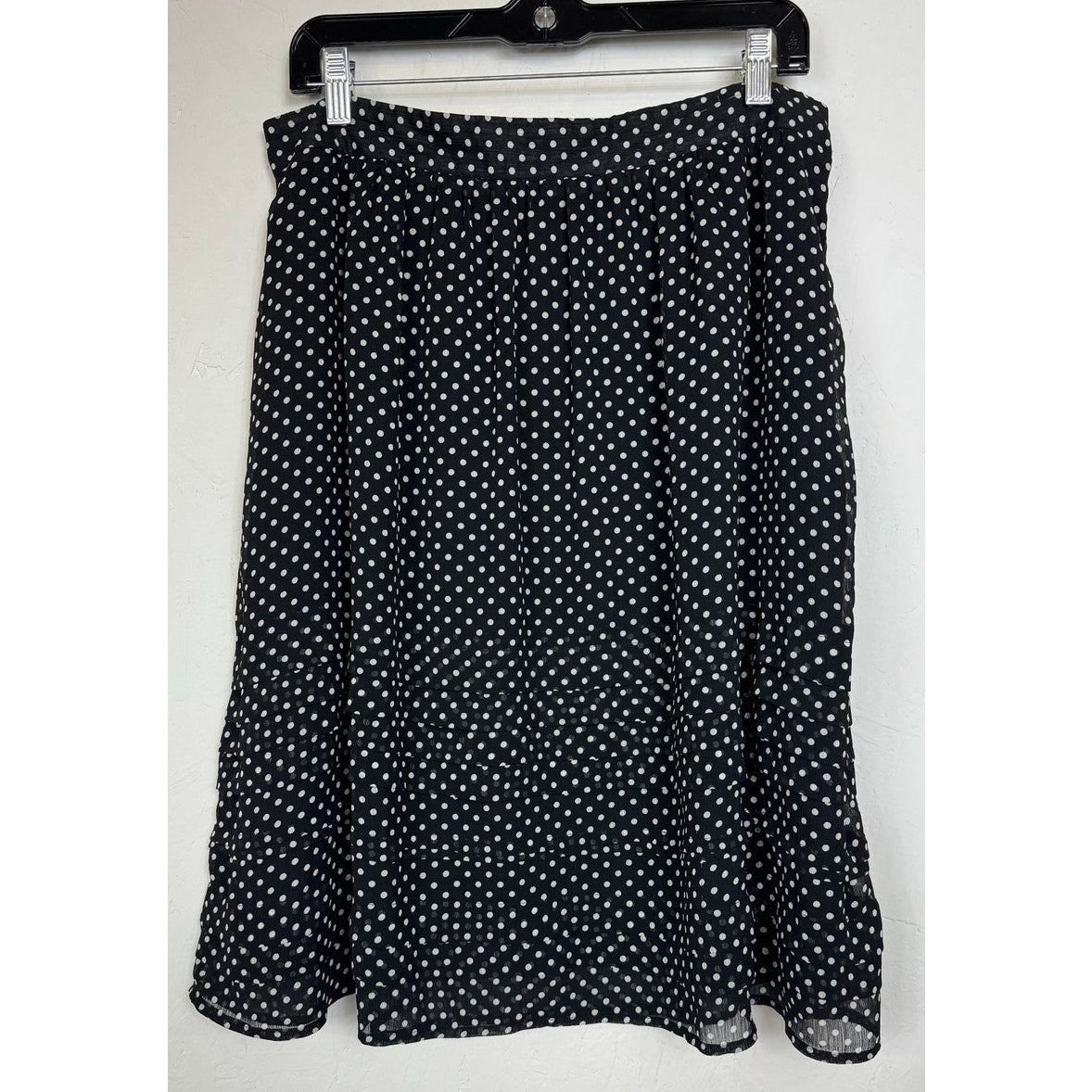 Peter Nygard Black & White Midi Skirt Women's 14 Petite