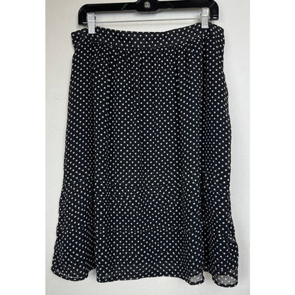 Peter Nygard Black & White Midi Skirt Women's 14 Petite