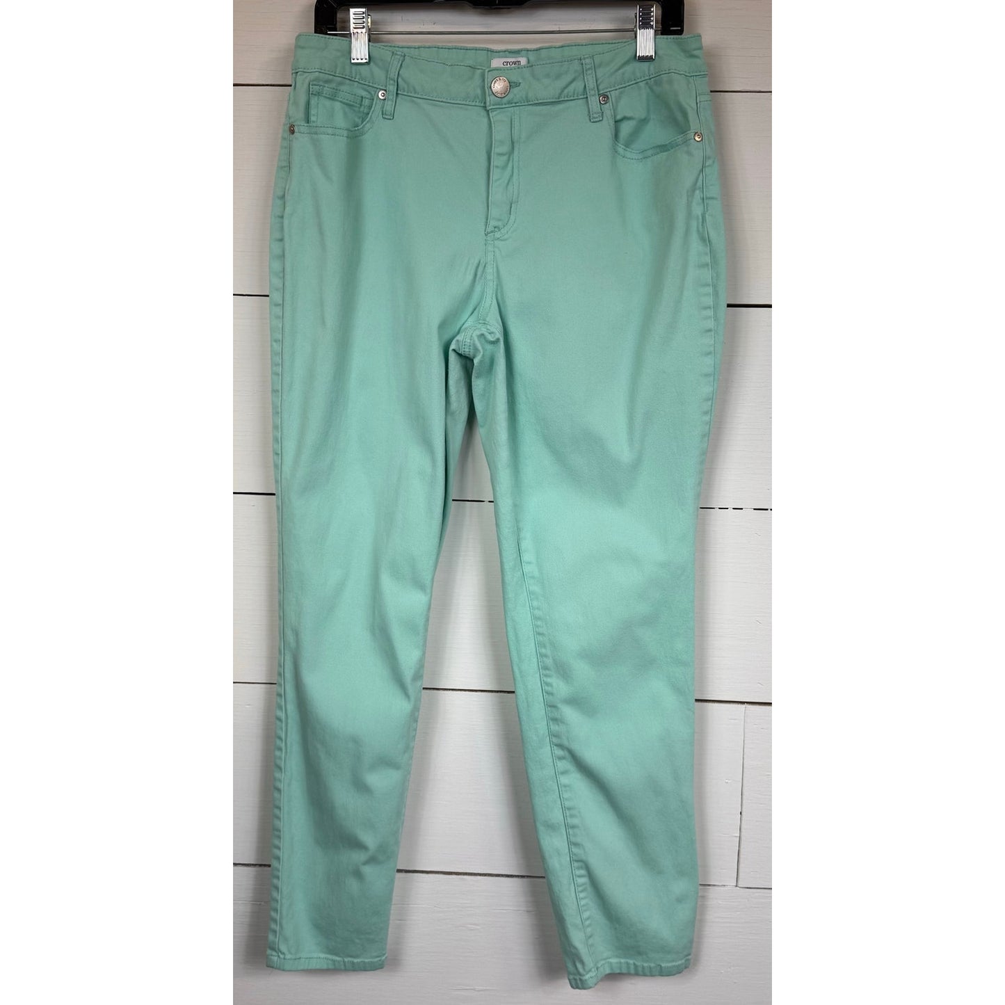 Crown & Ivy Green Skinny Pants Women's Size 12