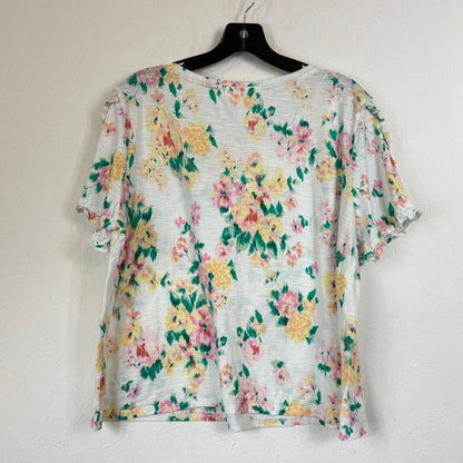 Lauren Conrad White Short Sleeve Blouse Women's XXL