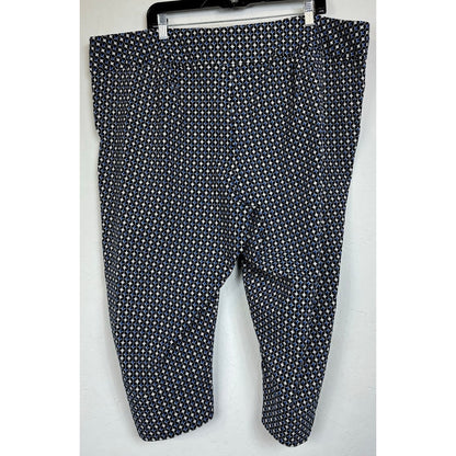 Molly Isadora Black & Blue Capri Pants Women's 28