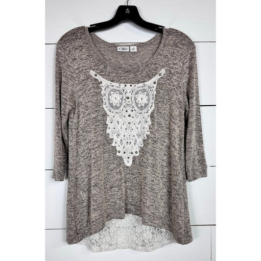 Cato 3/4 Sleeve Blouse Women's Size Small