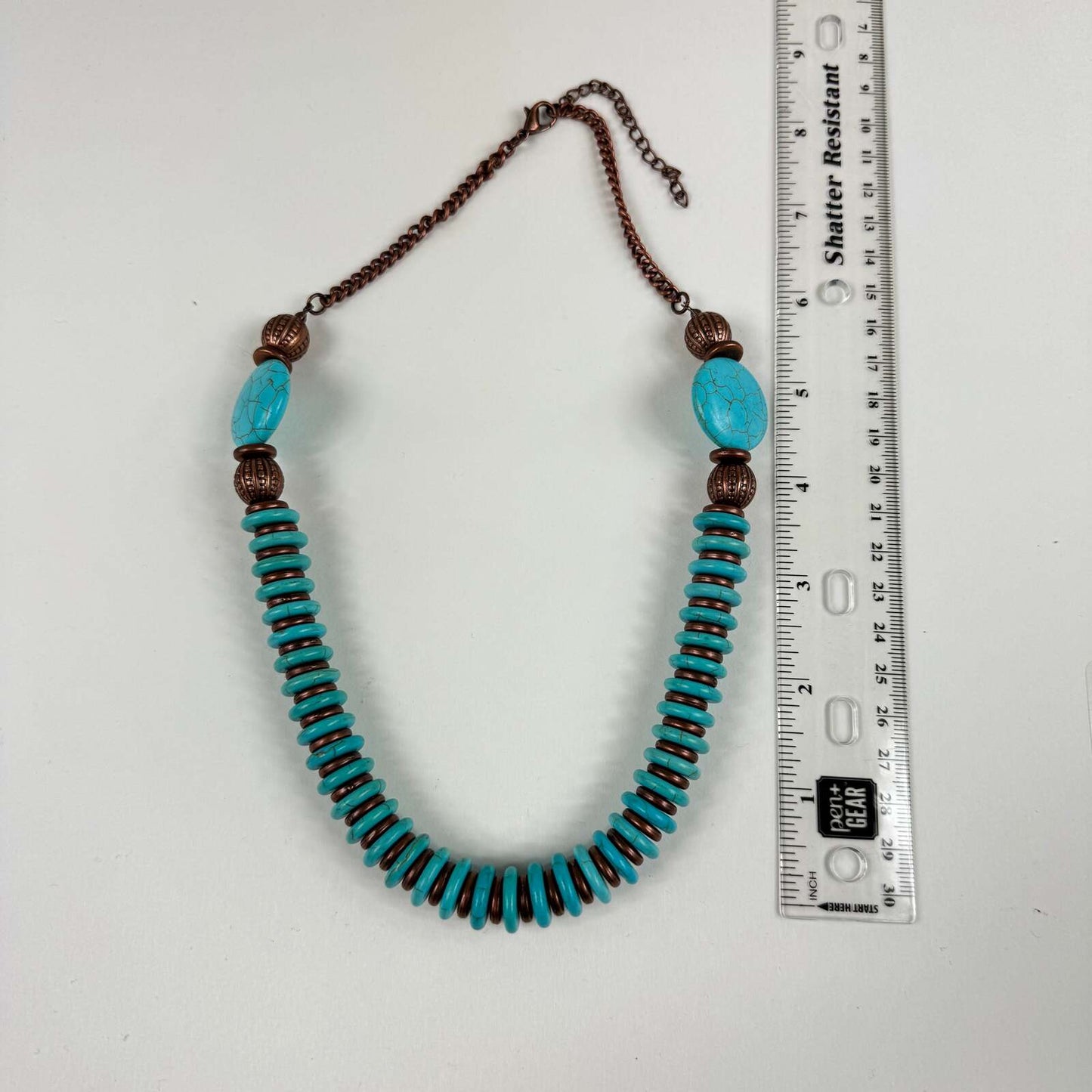 Fashion Jewelry Copper and Turquoise Women's Necklace