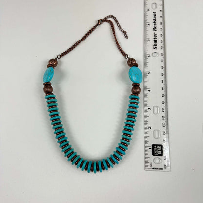 Fashion Jewelry Copper and Turquoise Women's Necklace