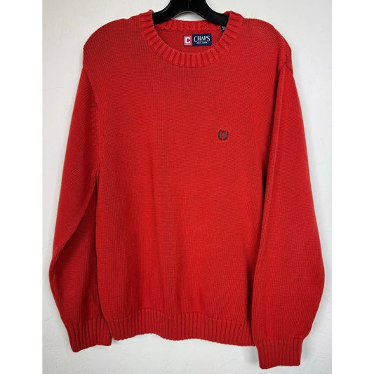 Chaps Orange Sweater Men's Large