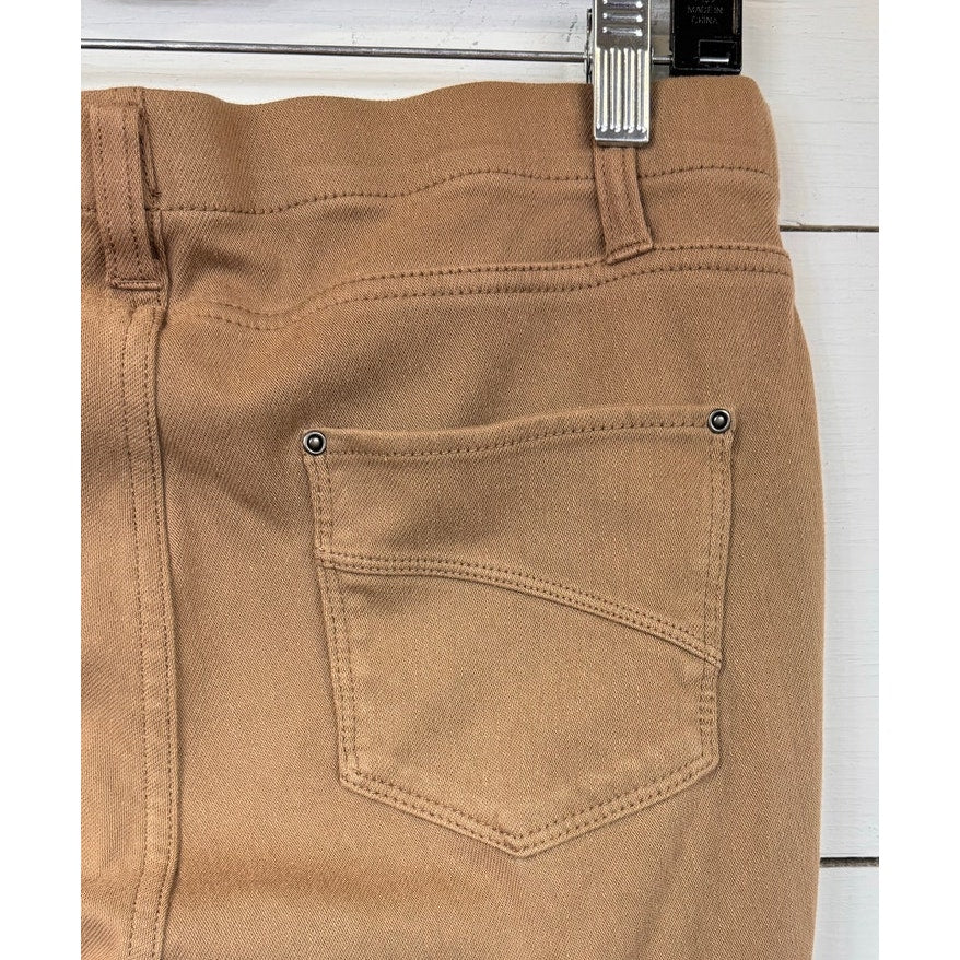 Time and Tru Brown Skinny Capri Pants Women's Size Large