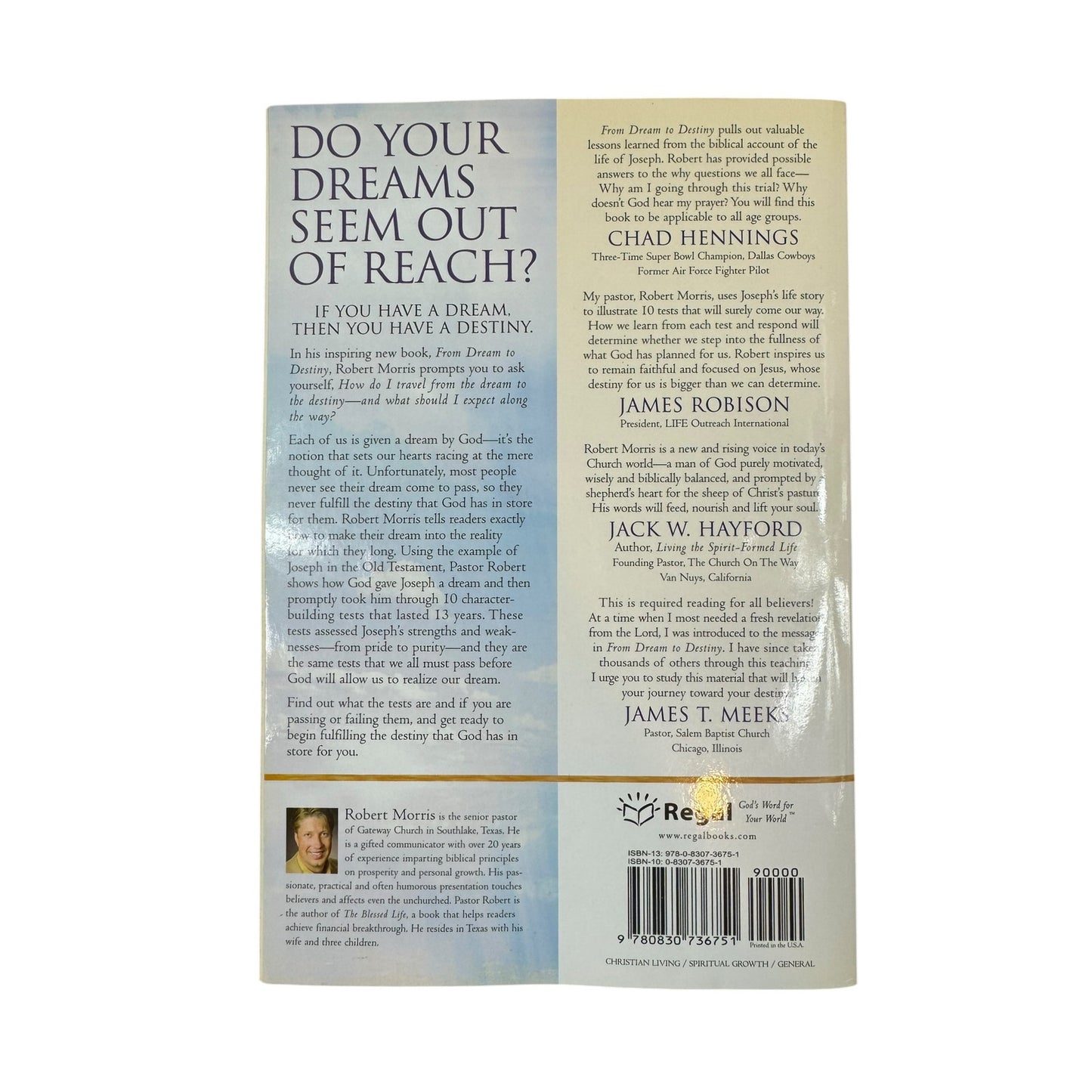 From Dream to Destiny by Robert Morris (Paperback)