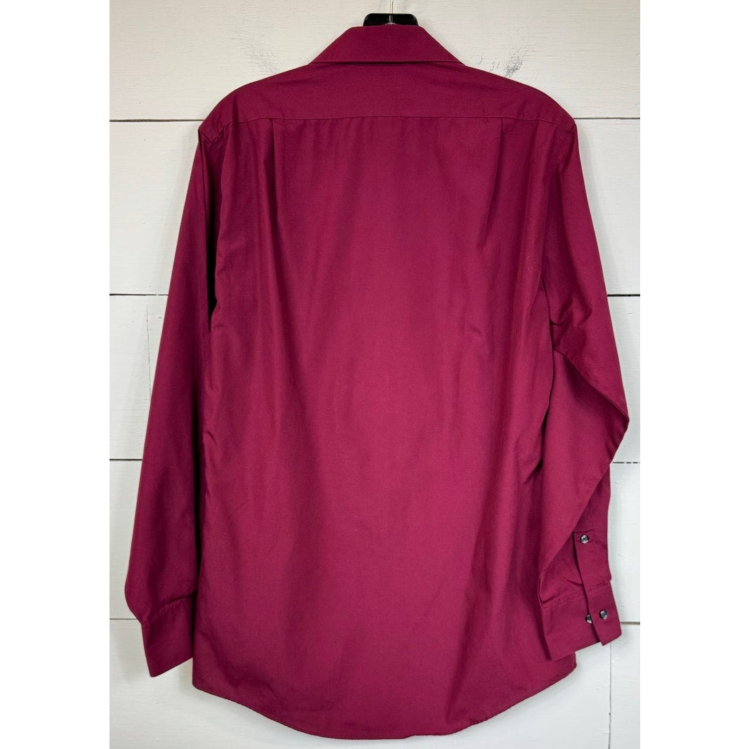 Van Heusen Red Button Up Shirt Men's 14 1/2