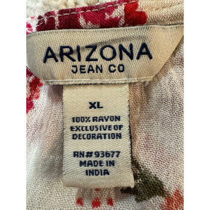 Arizona Sleeveless Floral Blouse Women's Size XL
