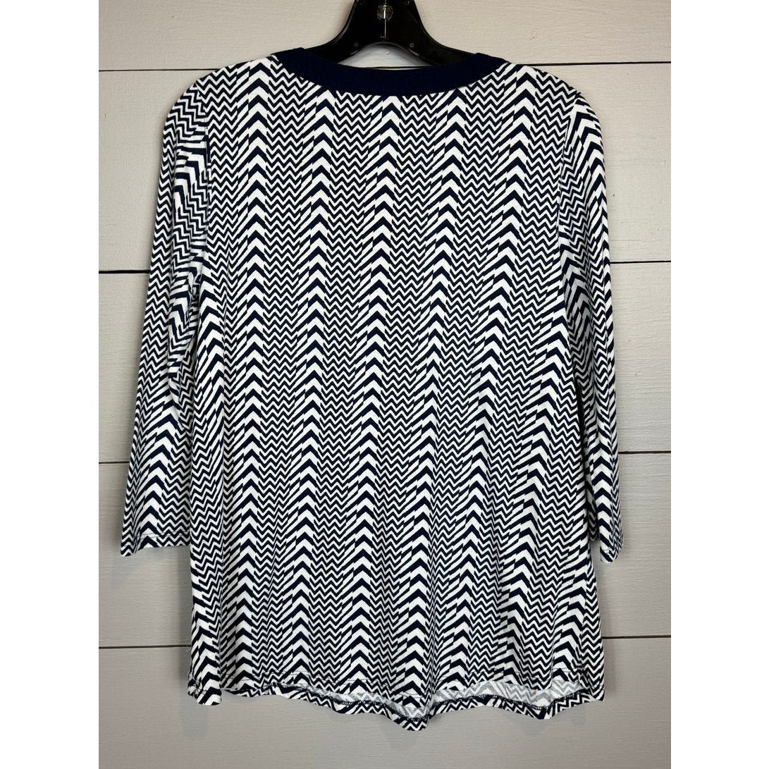 Kim Rogers 3/4 Sleeve Top Women's Size Small