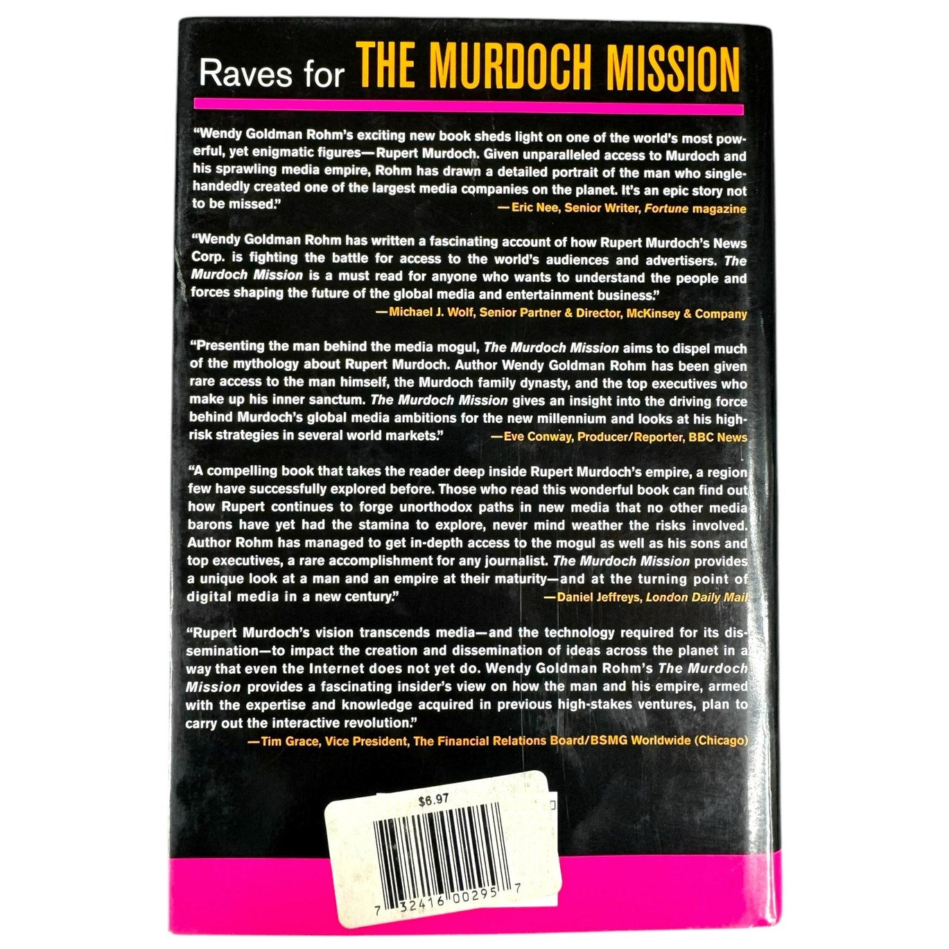 The Murdoch Mission by Wendy Goldman Rohm (Hardcover)