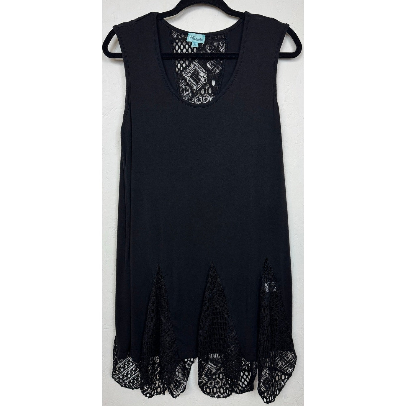 Kahalai Black Tunic Blouse Women's Extra Large