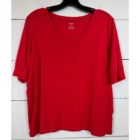 Rafaella Short Sleeve Shirt Women's Size XL