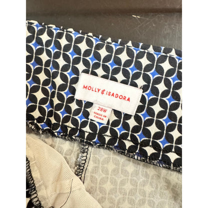 Molly Isadora Black & Blue Capri Pants Women's 28
