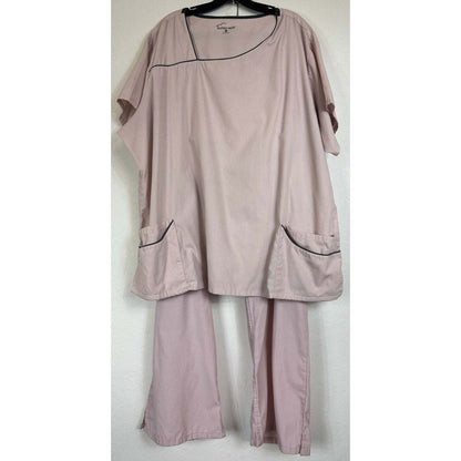 Butter-soft Pink Scrub Set Women's 4X
