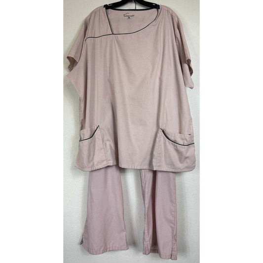Butter-soft Pink Scrub Set Women's 4X