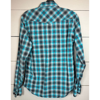 American Eagle Long Sleeve Snap Up Shirt Men's Size XS