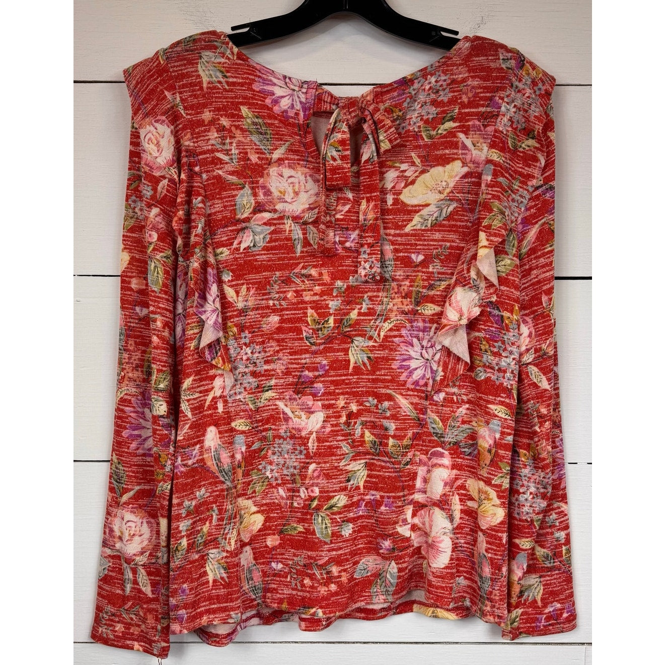 Lauren Conrad Long Sleeve Floral Blouse Women's Size Medium