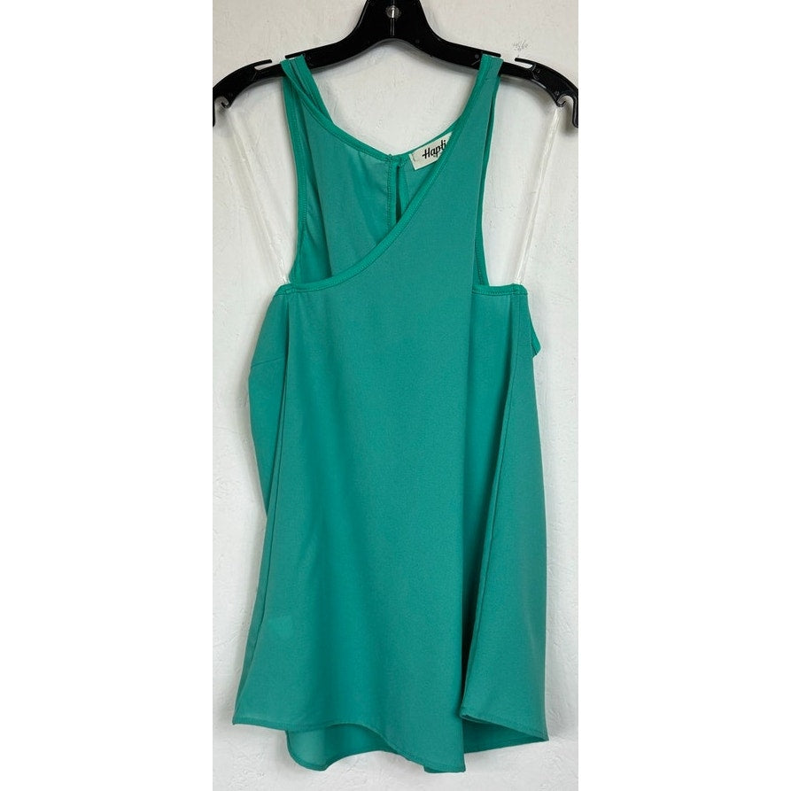 Haptics Green Sleeveless Blouse Women's 1X
