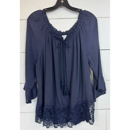 Cato 3/4 Sleeve Blouse Women's Size XL