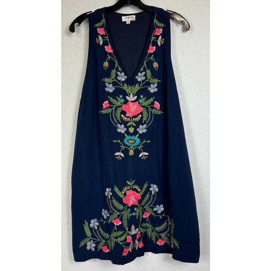 Umgee Blue Sleeveless Knee-length Dress Women's Medium
