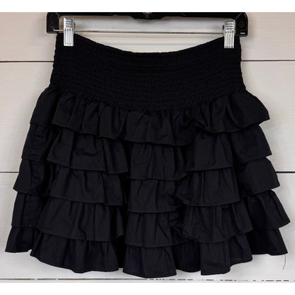 Forever 21 Black Ruffle Mini Skirt Women's Size Large