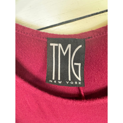 Tmg Red Knee Length Dress Women's Large