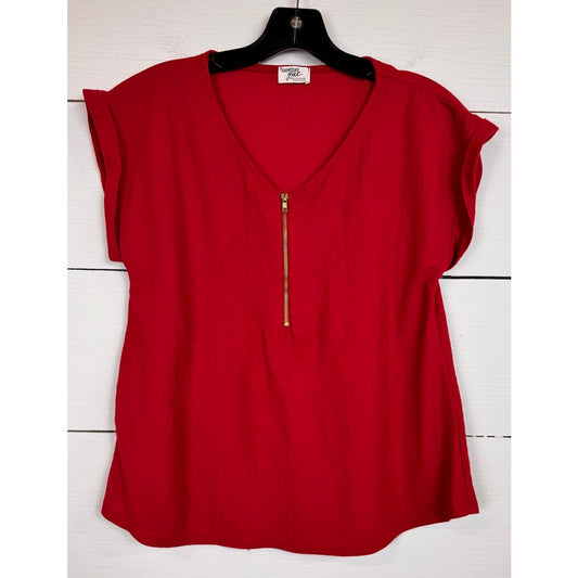 Gameday Gal Short Sleeve Blouse Women's Size Small