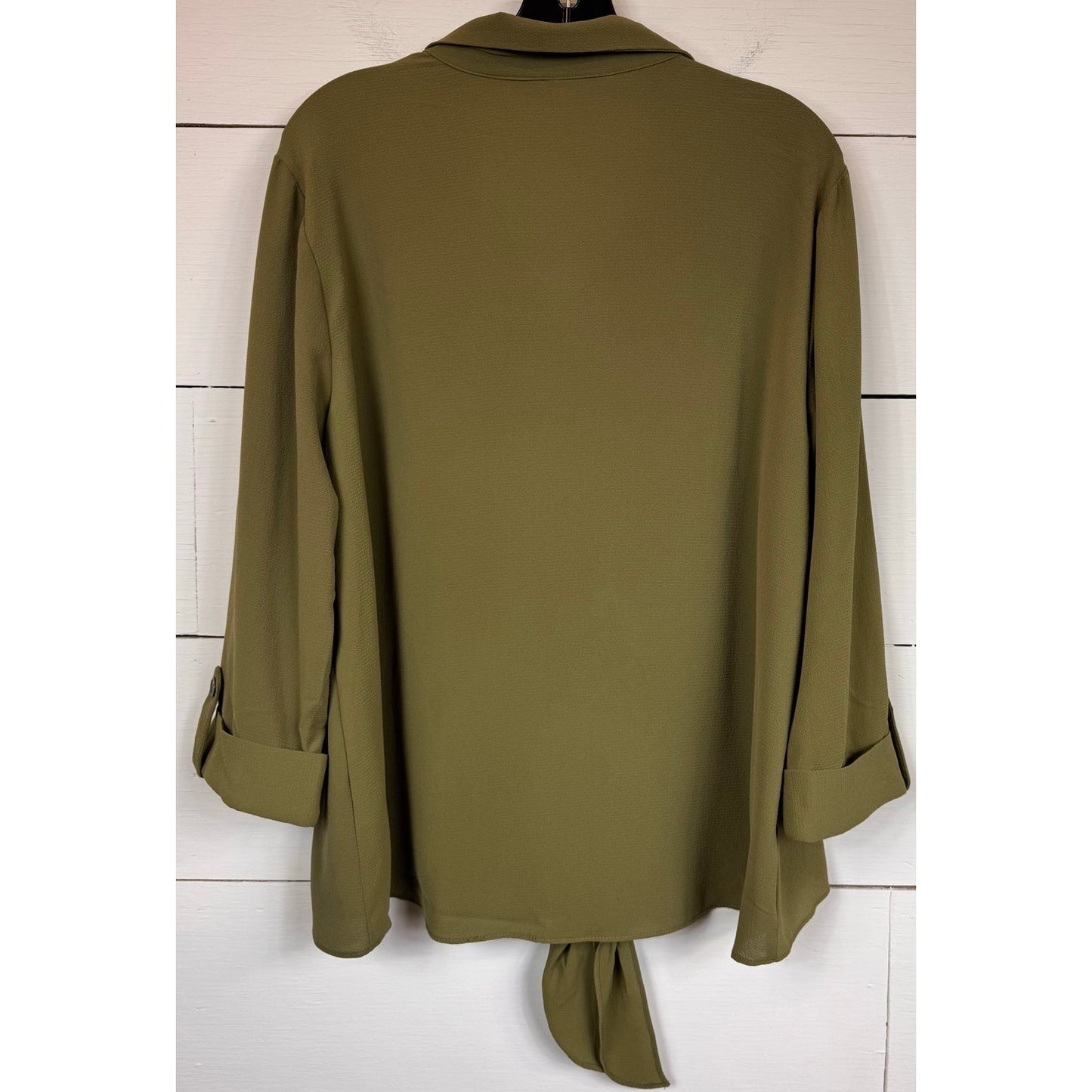 Cato Green 3/4 Sleeve Blouse Women's Size XL