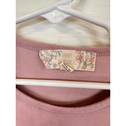 Pink Republic Pink Long Sleeve Shirt Girl's Size Small (7/8)