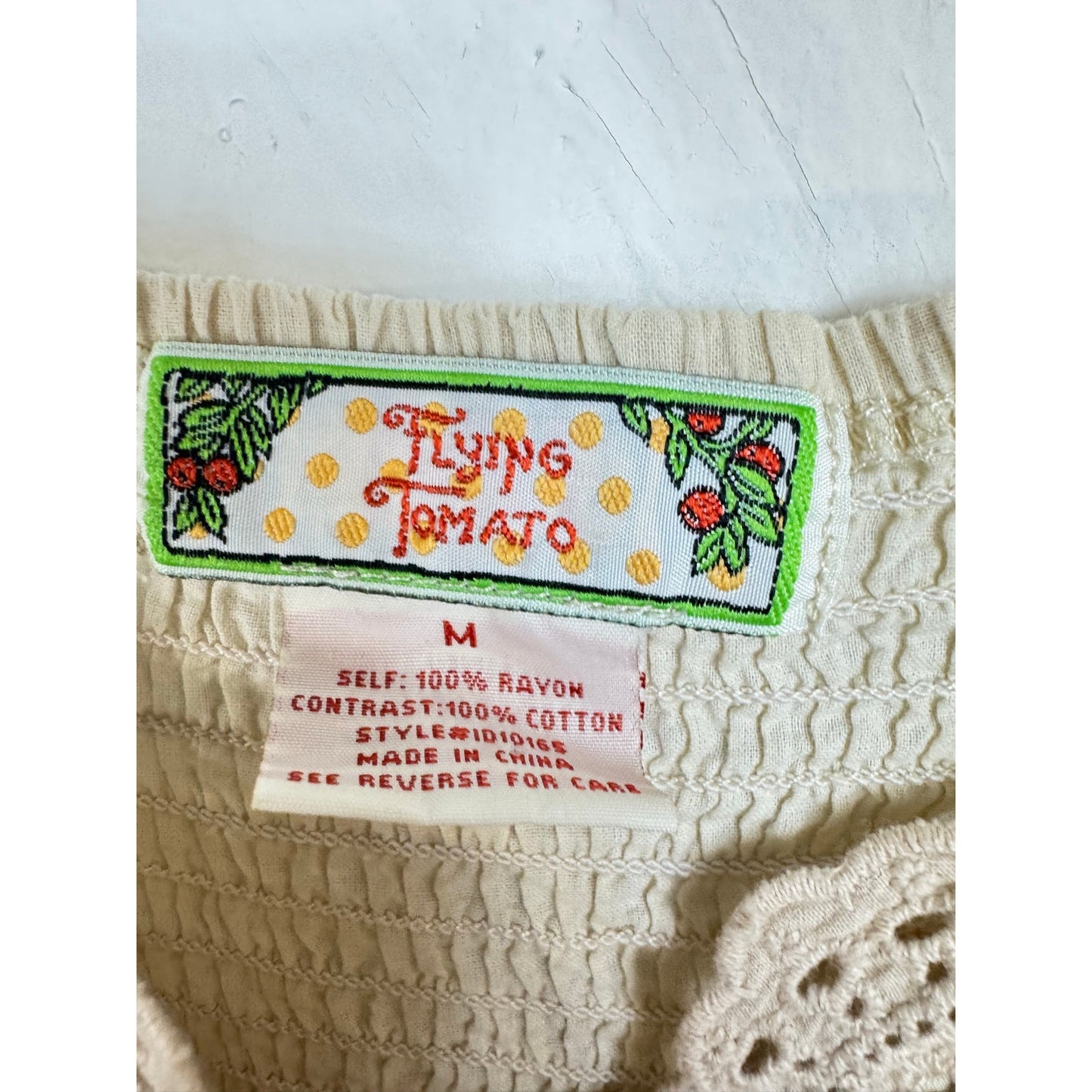 Flying Tomato Orange & Beige Sleeveless Mini Dress Women's Medium