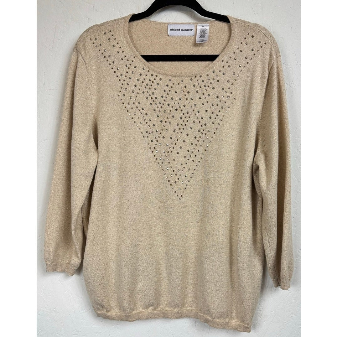 Alfred Dunner 3/4 Sleeve Knit Top Women's Size XL