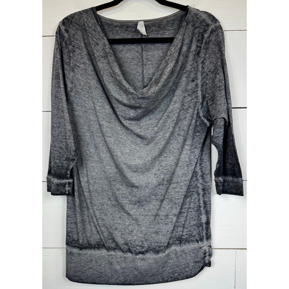 Vanity 3/4 Sleeve Gray Blouse Women's Size 2XL