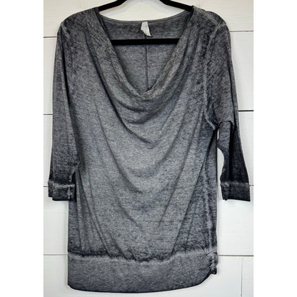 Vanity 3/4 Sleeve Gray Blouse Women's Size 2XL