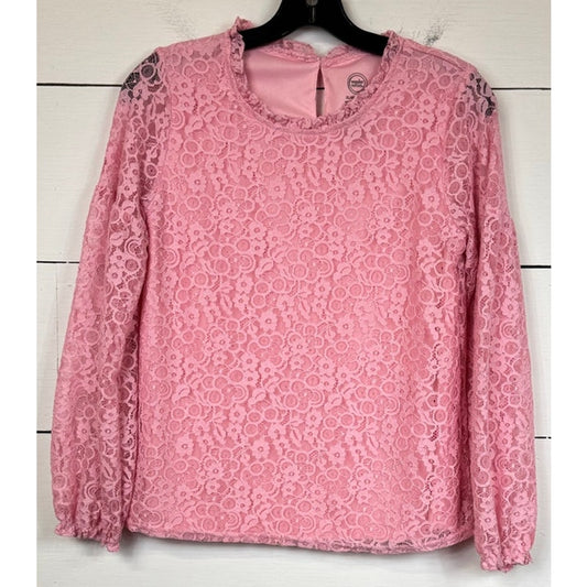 Wonder Nation Pink Blouse Girl's Extra Large 14/16
