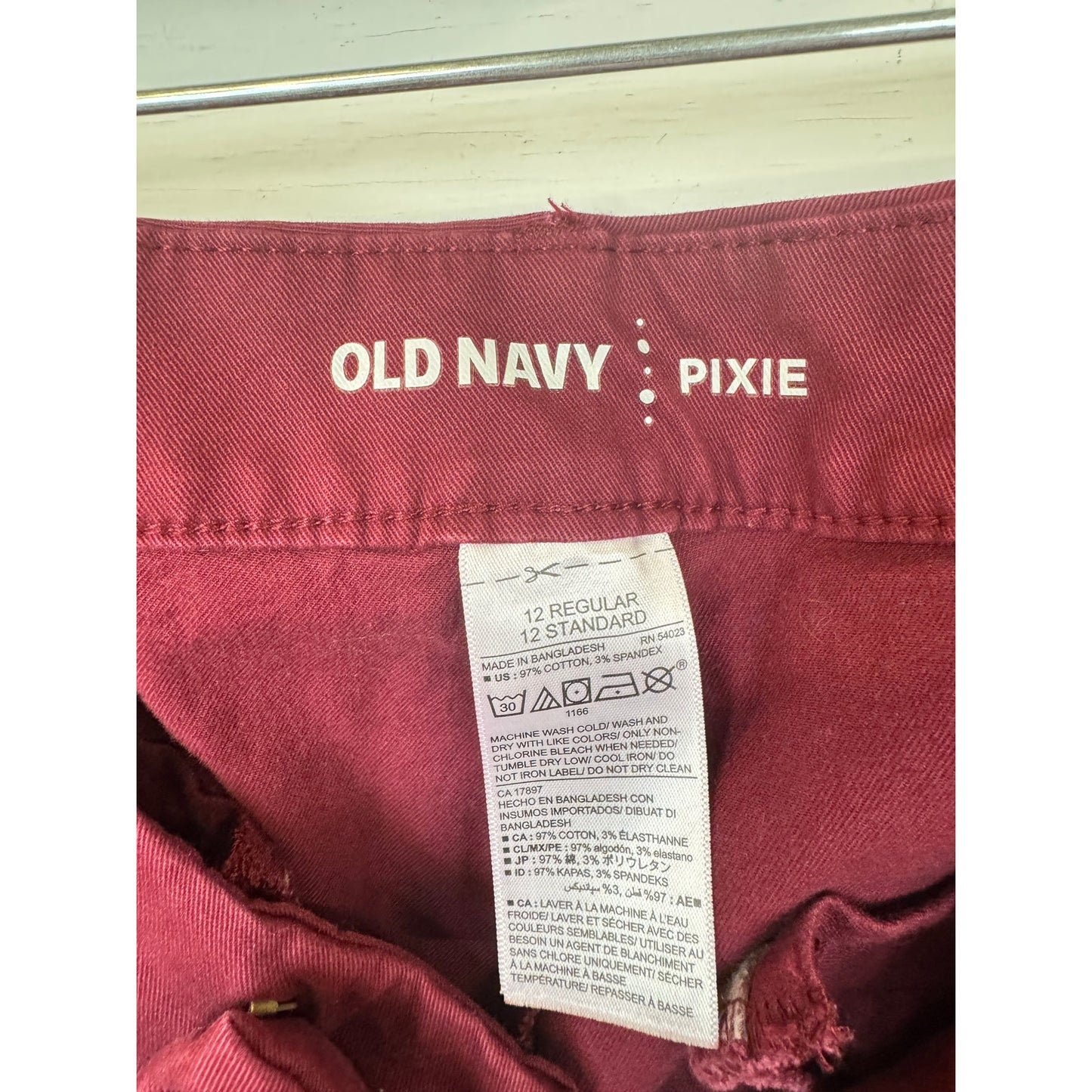 Old Navy Red Pants Women's 12