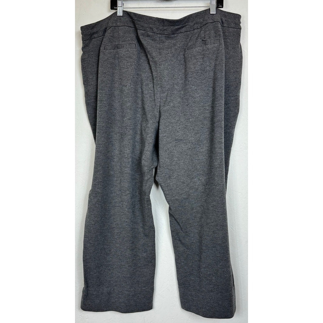Cato Gray Pull On Cropped Pants Women's 26/28W