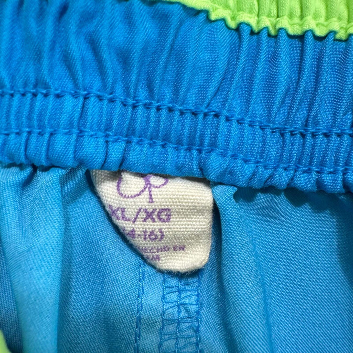 Op Blue And Green Shorts Girl's Size XL