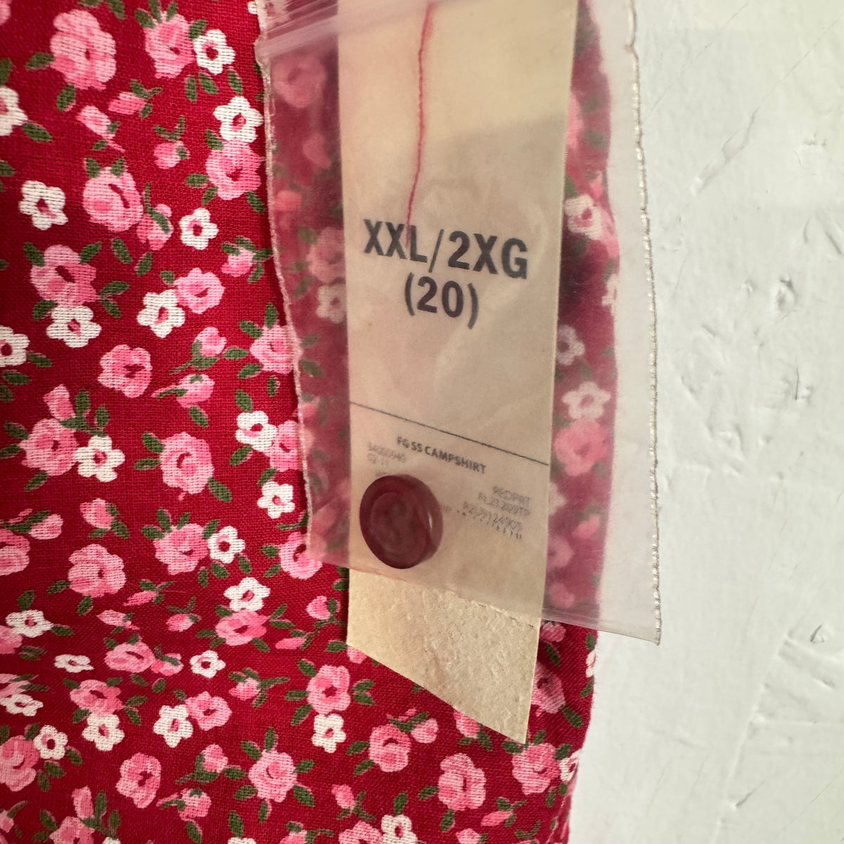 Faded Glory Red Floral Print Shirt Women's Size XXL - Image 4