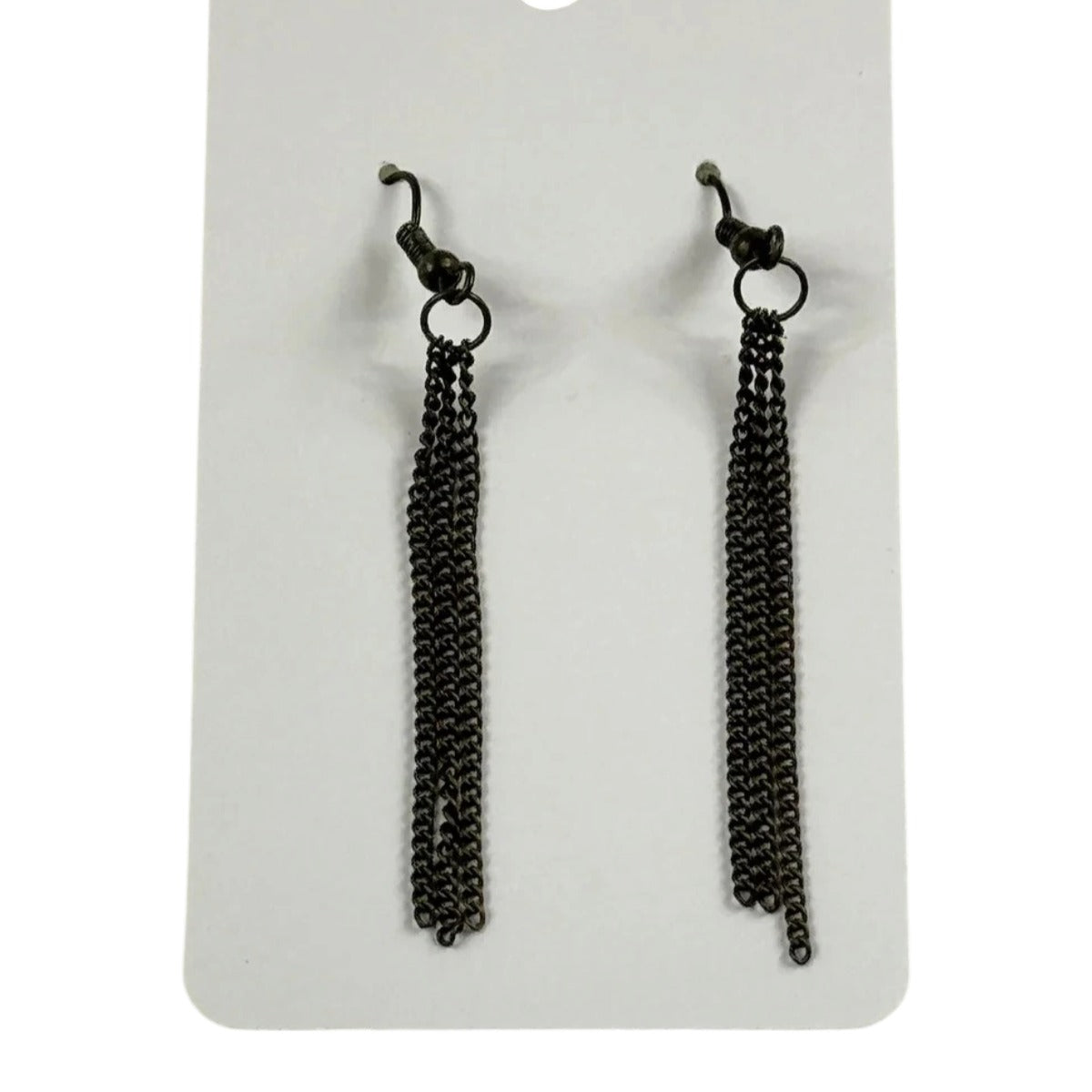 Fashion Jewelry Bronze Toned Dangle Tassel Women's Earrings - Image 1