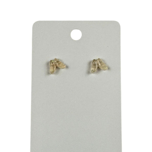 Fashion Jewelry Cream Butterfly Stud Earrings - Image 1