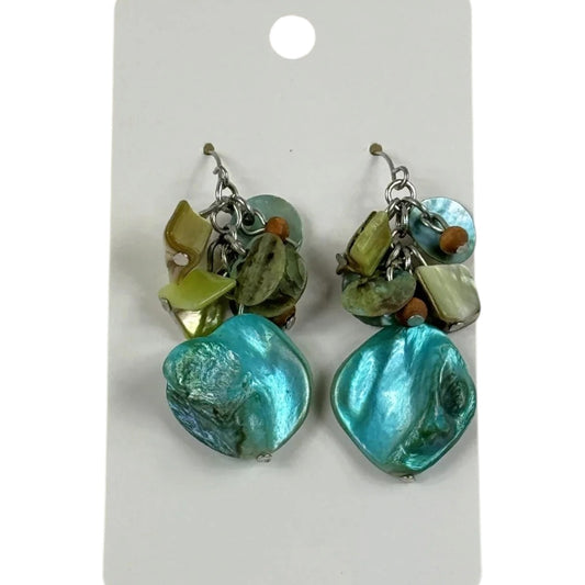 Fashion Jewelry Silver Toned Blue Women's Earrings - Blue - Image 1