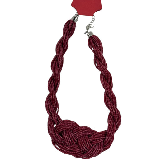 Fashion Jewelry Silver Toned Red Beaded Women's Necklace - Red - Image 1