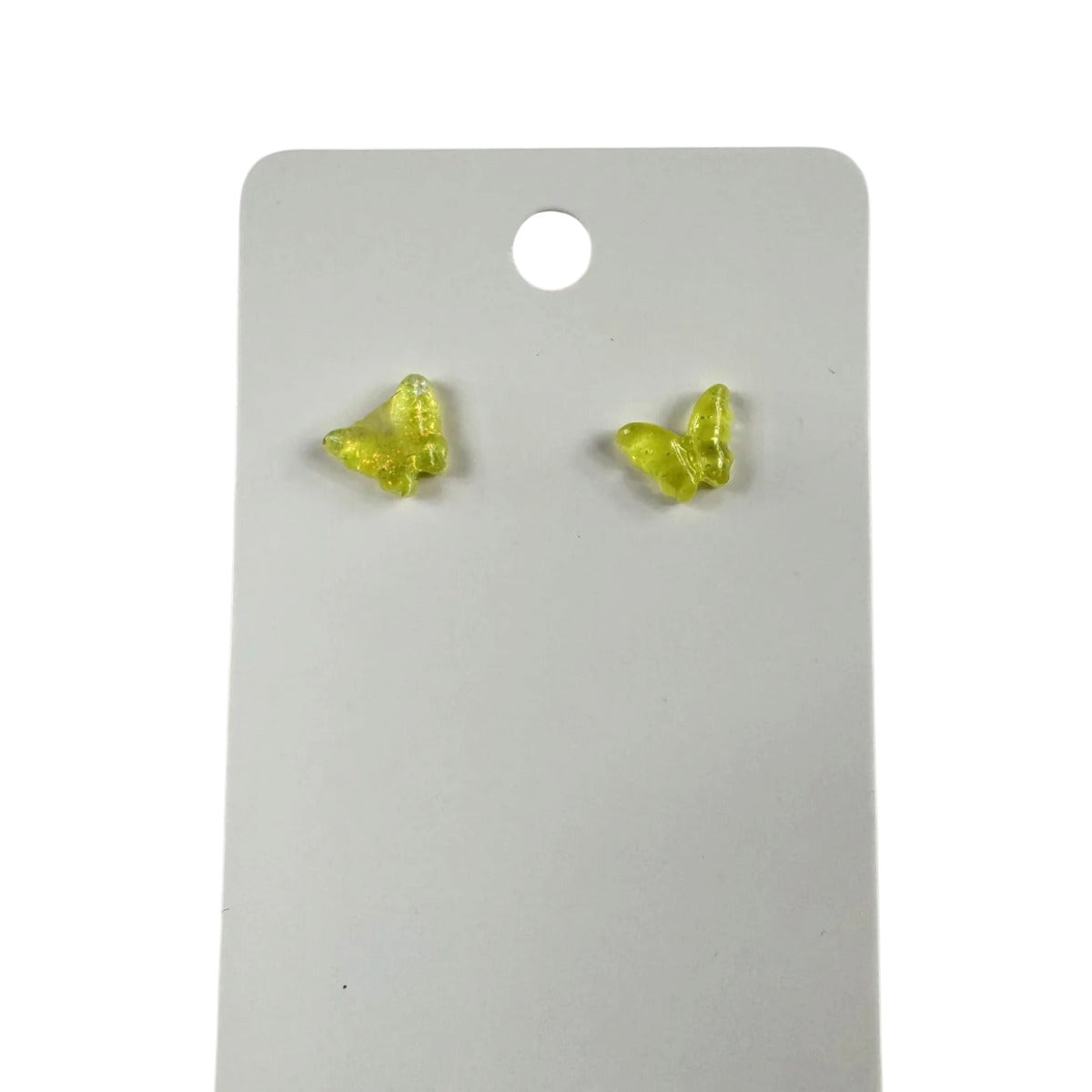 Fashion Jewelry Yellow Butterfly Stud Earrings - Image 1