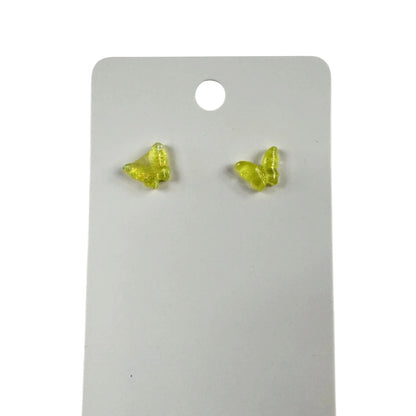 Fashion Jewelry Yellow Butterfly Stud Earrings - Image 1