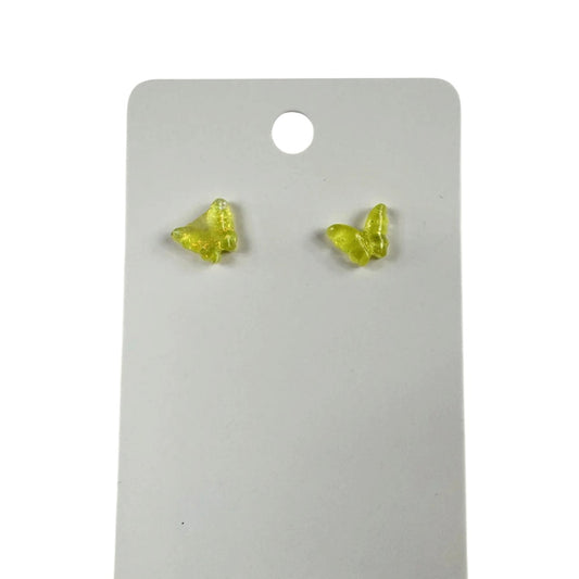 Fashion Jewelry Yellow Butterfly Stud Earrings - Image 1